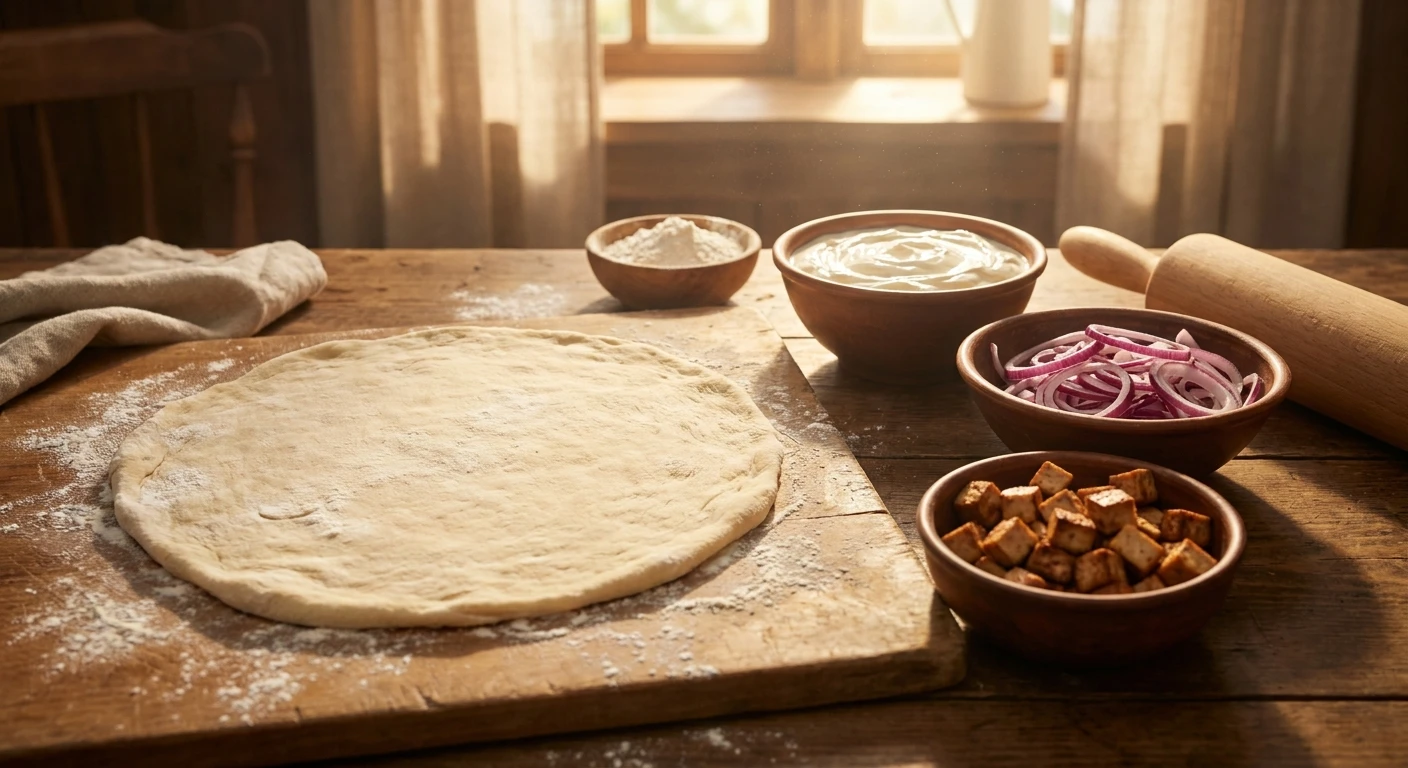 Der perfekte flammkuchenteig: Schnell und knusprig