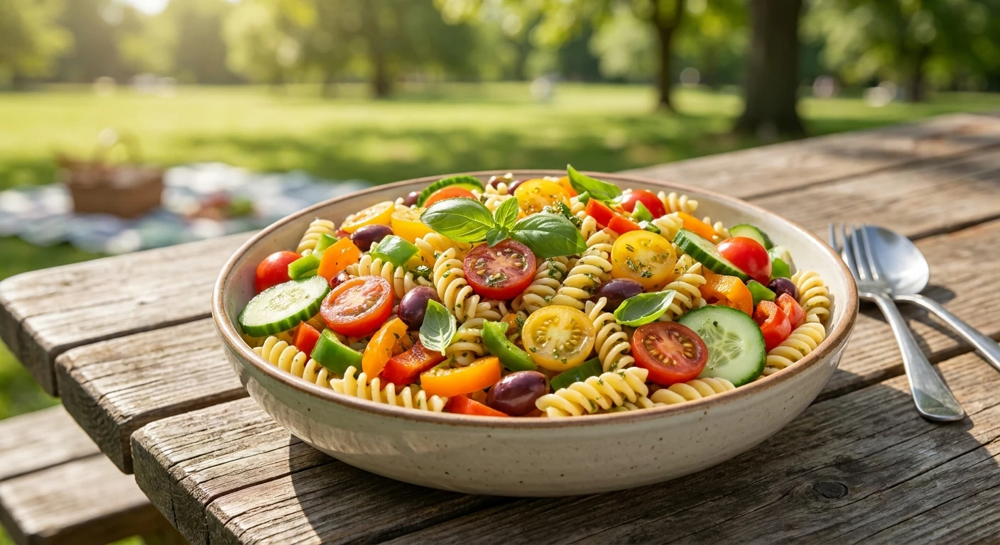 Perfekter einfacher nudelsalat für dein nächstes Grillfest