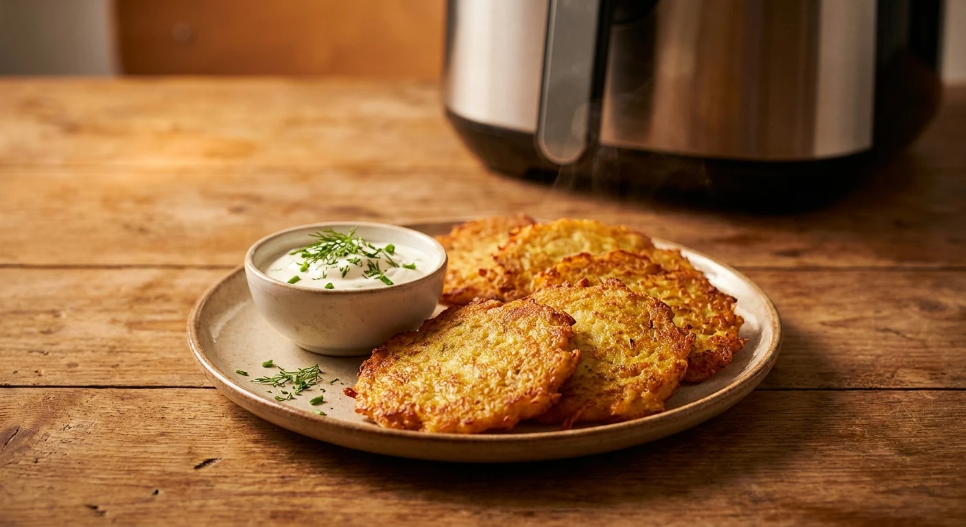 Knusprige kartoffelpuffer im airfryer Rezept